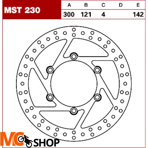 TRW Tarcza hamulcowa MST230 SUZUKI DR 800 650 XF 6 TRW Tarcza hamulcowa MST230 SUZUKI DR 800 650 XF 6