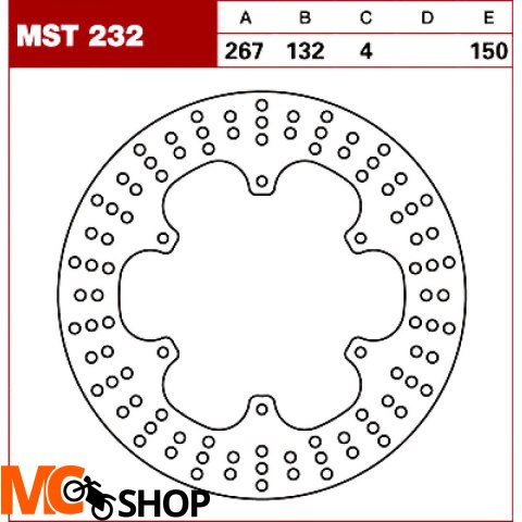 TRW Tarcza hamulcowa MST232 YAMAHA XT 600 Z Tener TRW Tarcza hamulcowa MST232 YAMAHA XT 600 Z Tener