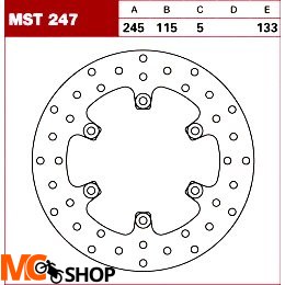 TRW Tarcza hamulcowa MST247 YAMAHA DUCATI MONSTER