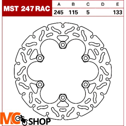 TRW Tarcza hamulcowa MST247RAC YAMAHA DUCATI Strad TRW Tarcza hamulcowa MST247RAC YAMAHA DUCATI Strad