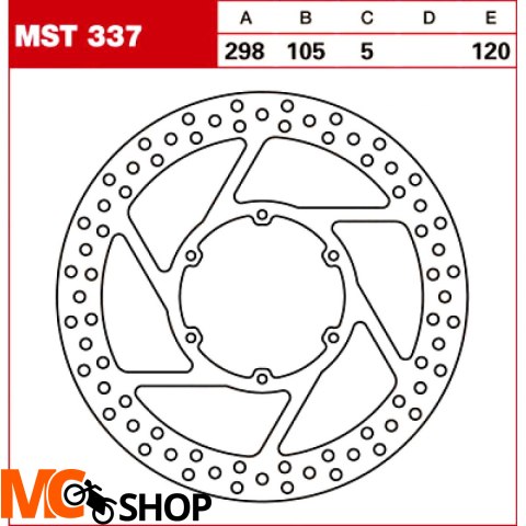 TRW Tarcza hamulcowa MST337 HUSQVARNA TERRA BMW F