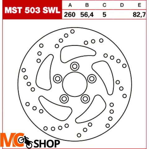 TRW Tarcza hamulcowa MST503SWL Harley Davidson X