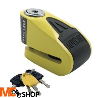 Blokada na tarczę z alarmem AUVRAY B-LOCK 06 - żółto-czarna, średnica bolca 6 mm Blokada na tarczę z alarmem AUVRAY B-LOCK 06 - żółto-czarna, średnica bolca 6 mm