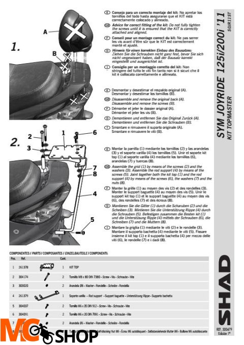 SHAD S0JR11ST STELAŻ KUFRA TYŁ DO SYM JOYRIDE SHAD S0JR11ST STELAŻ KUFRA TYŁ DO SYM JOYRIDE