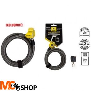 AUVRAY S-LOCK linka spiralna 150cm z zamkiem AUVRAY S-LOCK linka spiralna 150cm z zamkiem