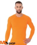 Brubeck LS12820 Koszulka męska z długim rękawem ACTIVE WOOL pomarańczowy