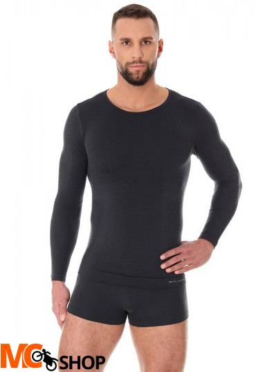 Brubeck LS11600 Koszulka męska z długim rękawem COMFORT WOOL grafitowy Brubeck LS11600 Koszulka męska z długim rękawem COMFORT WOOL grafitowy