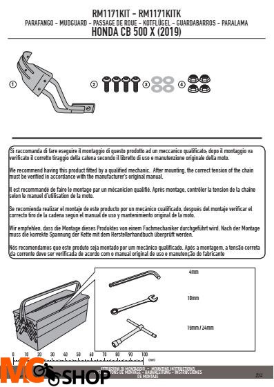 KAPPA RM1171KITK MOCOWANIE BŁOTNIKA KRM01 I KRM02 HONDA KAPPA RM1171KITK MOCOWANIE BŁOTNIKA KRM01 I KRM02 HONDA