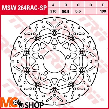 TRW LUCAS MSW264RAC TARCZA HAMULCOWA PRZÓD KAWASAK