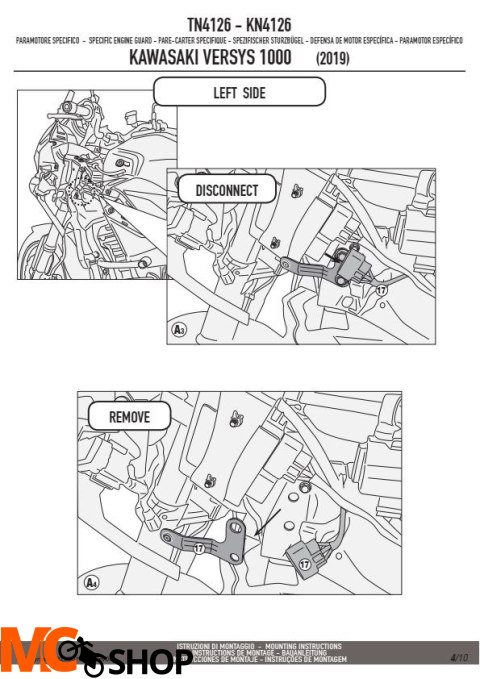 KAPPA KN4126 GMOLE OSŁONY SILNIKA KAWASAKI VERSYS