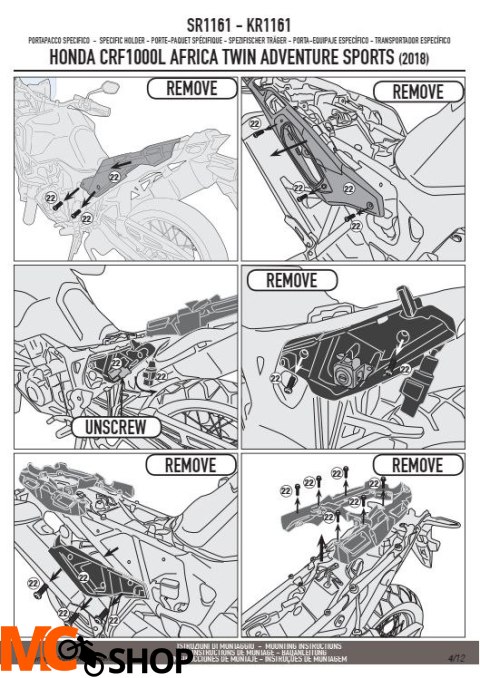 KAPPA KR1161 STELAŻ KUFRA CENTRALNEGO HONDA BEZ PŁYTY