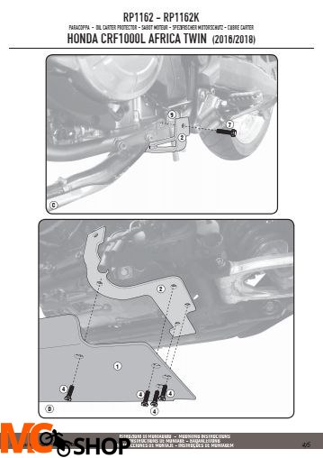 KAPPA RP1162K OSŁONA SILNIKA ALUMINIOWA HONDA KAPPA RP1162K OSŁONA SILNIKA ALUMINIOWA HONDA