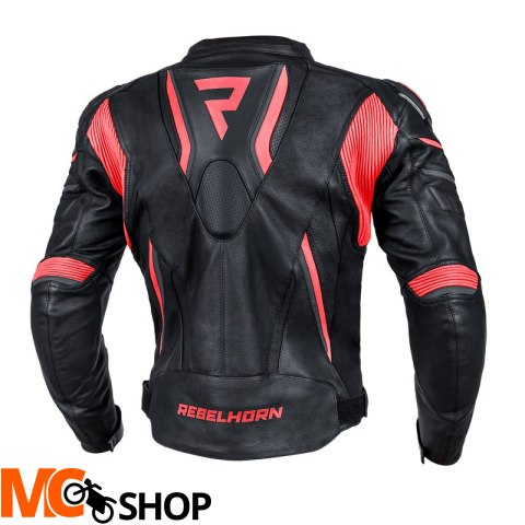 REBELHORN KURTKA SKÓRZANA FIGHTER BLACK/FLO RED REBELHORN KURTKA SKÓRZANA FIGHTER BLACK/FLO RED