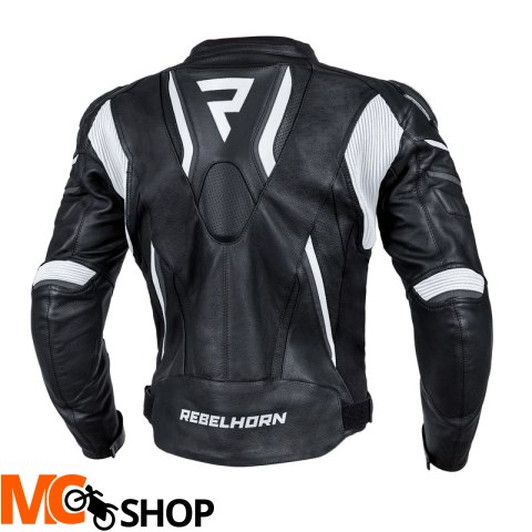 REBELHORN KURTKA SKÓRZANA FIGHTER BLACK/WHITE REBELHORN KURTKA SKÓRZANA FIGHTER BLACK/WHITE