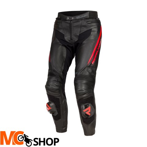 REBELHORN SPODNIE SKÓRZANE FIGHTER BLACK/FLO RED REBELHORN SPODNIE SKÓRZANE FIGHTER BLACK/FLO RED