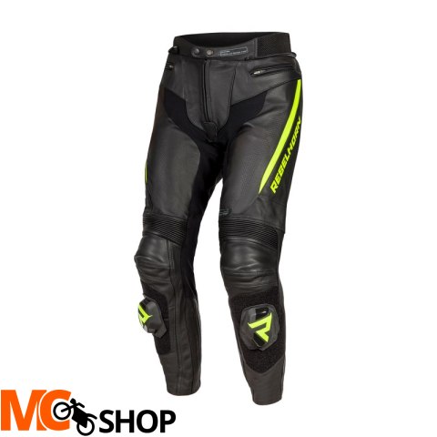 REBELHORN SPODNIE SKÓRZANE FIGHTER BLACK/FLO YELLO REBELHORN SPODNIE SKÓRZANE FIGHTER BLACK/FLO YELLO