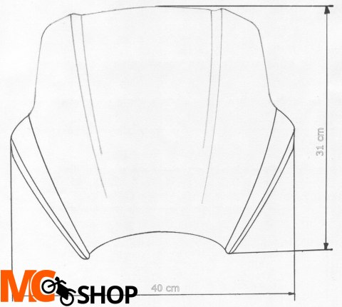 Uniwersalna szyba MRA do motocykli bez owiewek, forma - SPS1 (przyciemniana)