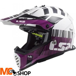 KASK LS2 MX437 FAST EVO XCODE WHITE VIOLET