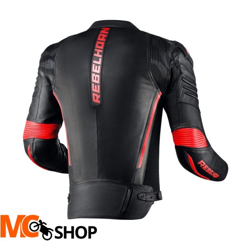REBELHORN KURTKA SKÓRZANA VANDAL BLACK/FLO RED REBELHORN KURTKA SKÓRZANA VANDAL BLACK/FLO RED