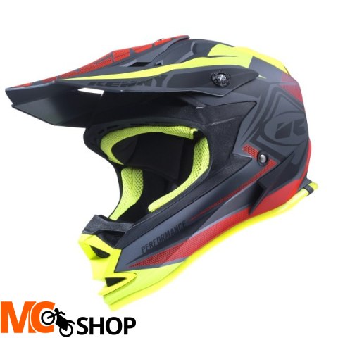 KENNY KASK PERFORMANCE MATT BLACK/RED/YELLOW KENNY KASK PERFORMANCE MATT BLACK/RED/YELLOW