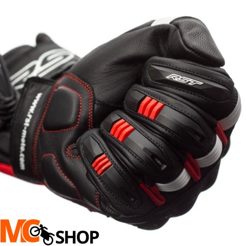 RST RĘKAWICE SKÓRZANE PILOT BLACK/RED/WHITE RST RĘKAWICE SKÓRZANE PILOT BLACK/RED/WHITE