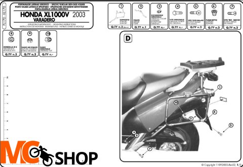 Givi PL170 mocowanie boczne MONOKEY Varadero 1000 (03-06) Givi PL170 mocowanie boczne MONOKEY Varadero 1000 (03-06)