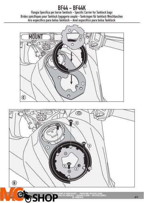 GIVI BF44 MOCOWANIE TANKLOCK HONDA CB500X (2019)