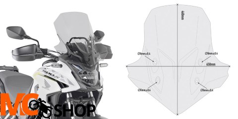 GIVI D1171S SZYBA DYMIONA 46 x 45 cm HONDA CB 500 X GIVI D1171S SZYBA DYMIONA 46 x 45 cm HONDA CB 500 X