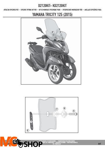 GIVI D2120KIT MOCOWANIE SZYBY 2120DT GIVI D2120KIT MOCOWANIE SZYBY 2120DT