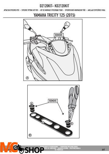 GIVI D2120KIT MOCOWANIE SZYBY 2120DT GIVI D2120KIT MOCOWANIE SZYBY 2120DT