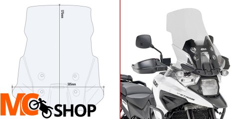 GIVI D3117ST SZYBA PRZEZROCZYSTA 57,5 x 50,5 SUZUKI V-Strom GIVI D3117ST SZYBA PRZEZROCZYSTA 57,5 x 50,5 SUZUKI V-Strom