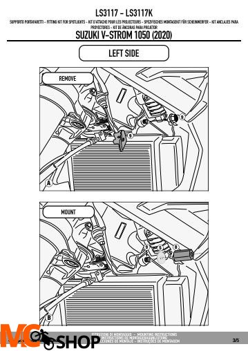 GIVI LS3117 MOCOWANIE HALOGENÓW SUZUKI V-Strom
