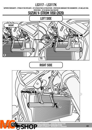 GIVI LS3117 MOCOWANIE HALOGENÓW SUZUKI V-Strom