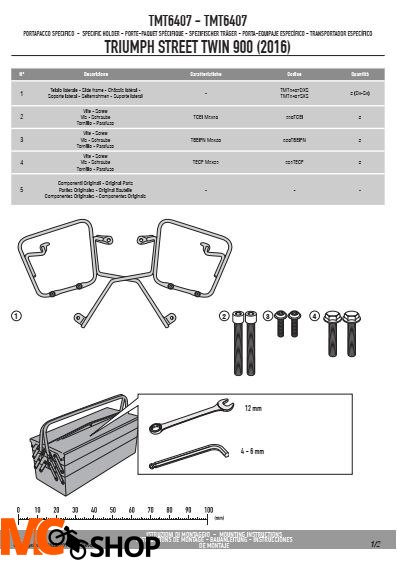 GIVI TMT6407 MOCOWANIE SAKW MT501 TRIUMPH STREER GIVI TMT6407 MOCOWANIE SAKW MT501 TRIUMPH STREER