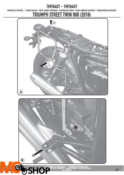 GIVI TMT6407 MOCOWANIE SAKW MT501 TRIUMPH STREER GIVI TMT6407 MOCOWANIE SAKW MT501 TRIUMPH STREER