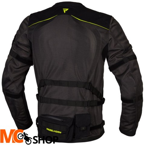 REBELHORN KURTKA TEKSTYL BRUTALE DARK GR/BL/FLO YE
