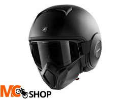 Kask otwarty SHARK STREET-DRAK BLANK czarny/mat Kask otwarty SHARK STREET-DRAK BLANK czarny/mat