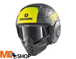 SHARK Kask otwarty DRAK TRIBUTE RM cza/mat/szary/ż SHARK Kask otwarty DRAK TRIBUTE RM cza/mat/szary/ż