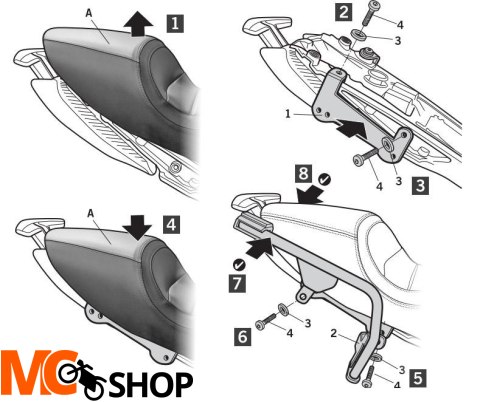 STELAŻ KUFRA BOCZNEGO 3P SHAD DO DUCATI DIAVEL STELAŻ KUFRA BOCZNEGO 3P SHAD DO DUCATI DIAVEL