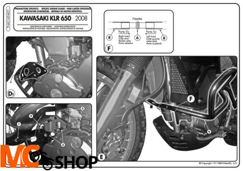 GIVI TN421 GMOLE KAWASAKI KLR 650 Enduro (07 > 16) GIVI TN421 GMOLE KAWASAKI KLR 650 Enduro (07 > 16)