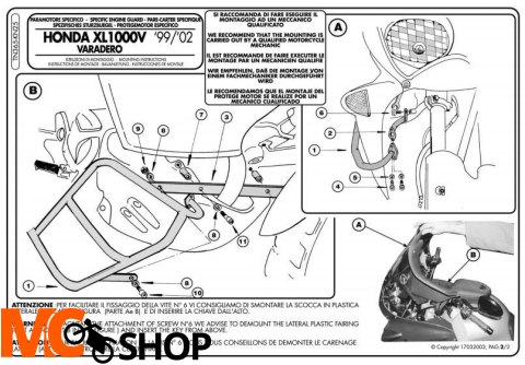 Givi TN365 Honda XL1000V Varadero (99-02) Givi TN365 Honda XL1000V Varadero (99-02)