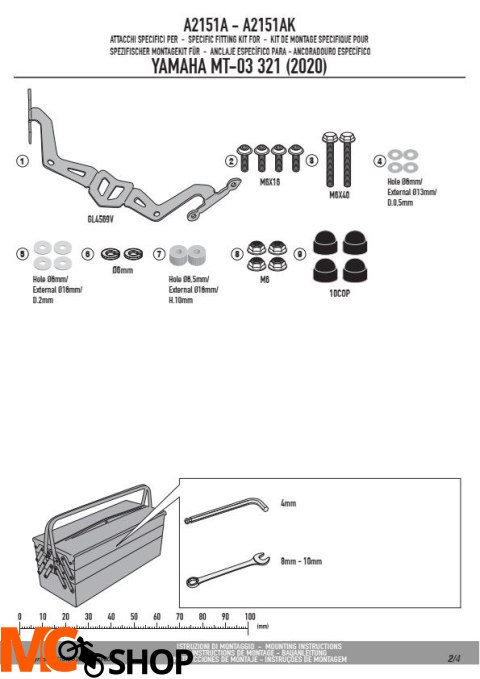 KAPPA A2151AK MOCOWANIE SZYBY 4128SK YAMAHA MT-03 KAPPA A2151AK MOCOWANIE SZYBY 4128SK YAMAHA MT-03