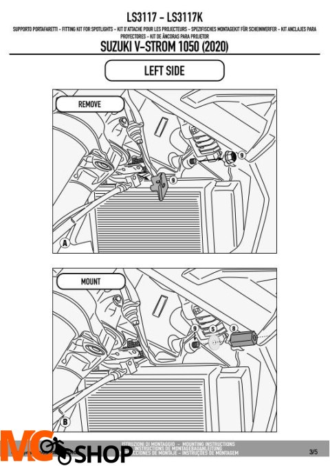 KAPPA LS3117K MOCOWANIE HALOGENÓW KS310 I KS322 SUZUKI