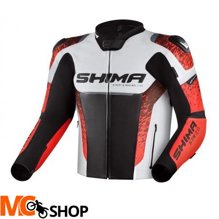 SHIMA KURTKA SKÓRZANA STR 2.0 JKT RED FLUO SHIMA KURTKA SKÓRZANA STR 2.0 JKT RED FLUO