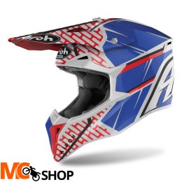 AIROH KASK OFF-ROAD WRAAP IDOL RED/BLUE GLOSS