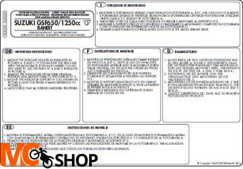 Kappa KLX539 Mocowanie boczne v35 Suzuki Bandit / GSX