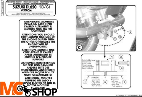Kappa KN532 Gmole Suzuki DL 650 V-Strom (04 > 11) Kappa KN532 Gmole Suzuki DL 650 V-Strom (04 > 11)