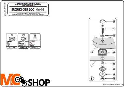 Kappa KR116M stelaż centralny monolock GSR 600