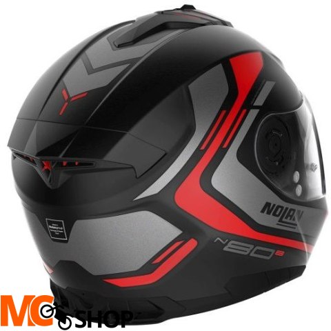 NOLAN Kask integralny N80-8 ALLY N-COM 39 antracytowy/czarny/czerwony/matowy