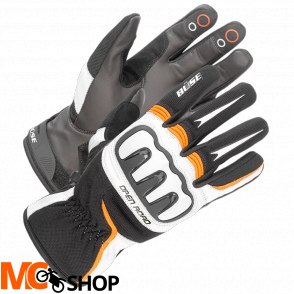 Rękawice motocyklowe BUSE Sport czarno-biało-pomar. Rękawice motocyklowe BUSE Sport czarno-biało-pomar.